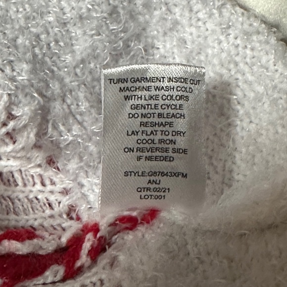 32 Degrees Red and White Knit Girls Holiday Hooded Dress - Picture 5 of 6